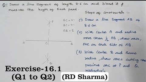 RD SHARMA Ex 16.1 Q1 to Q2 Solutions for Class 9 Maths Chapter 16 Constructions