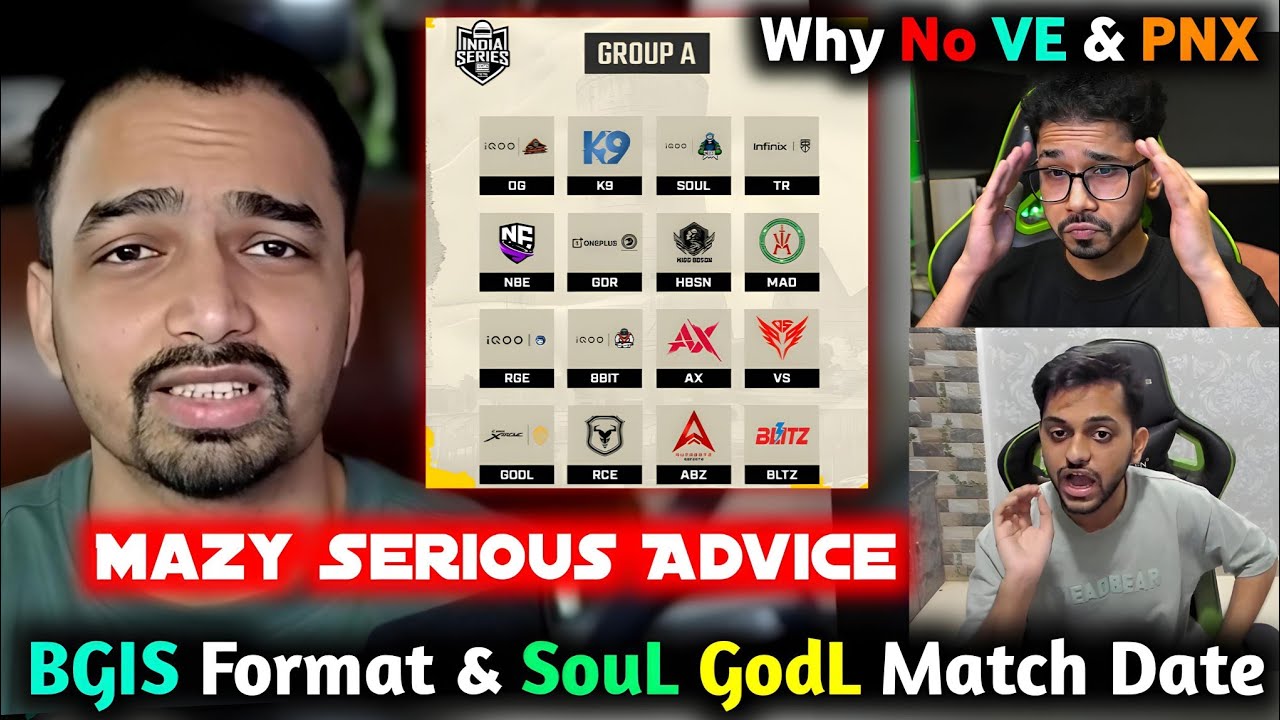 Mazy Reveal BGIS Group A Slot Criteria🥵 Why No Saumraj Hector Team😱 SouL GodL Match Date - Format😳