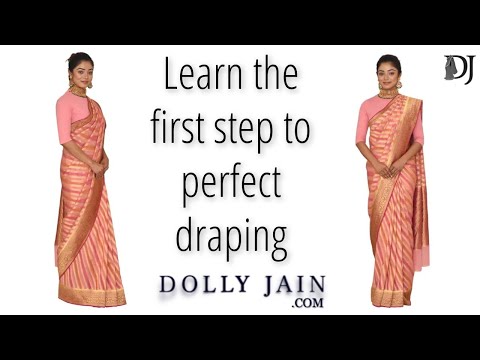 Learn The 1st Step To Perfect Saree Wearing | Dolly Jain Saree Draping For Beginners