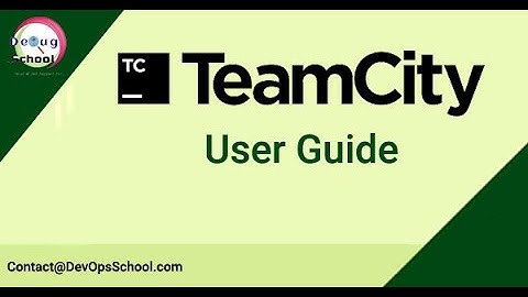 Teamcity User Guide