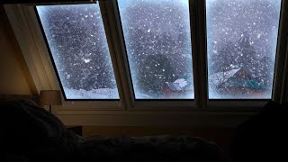 Cozy Winter Cabin Ambience - Blizzard and Howling Wind for Sleep, Relax, Fall Asleep, Insomnia