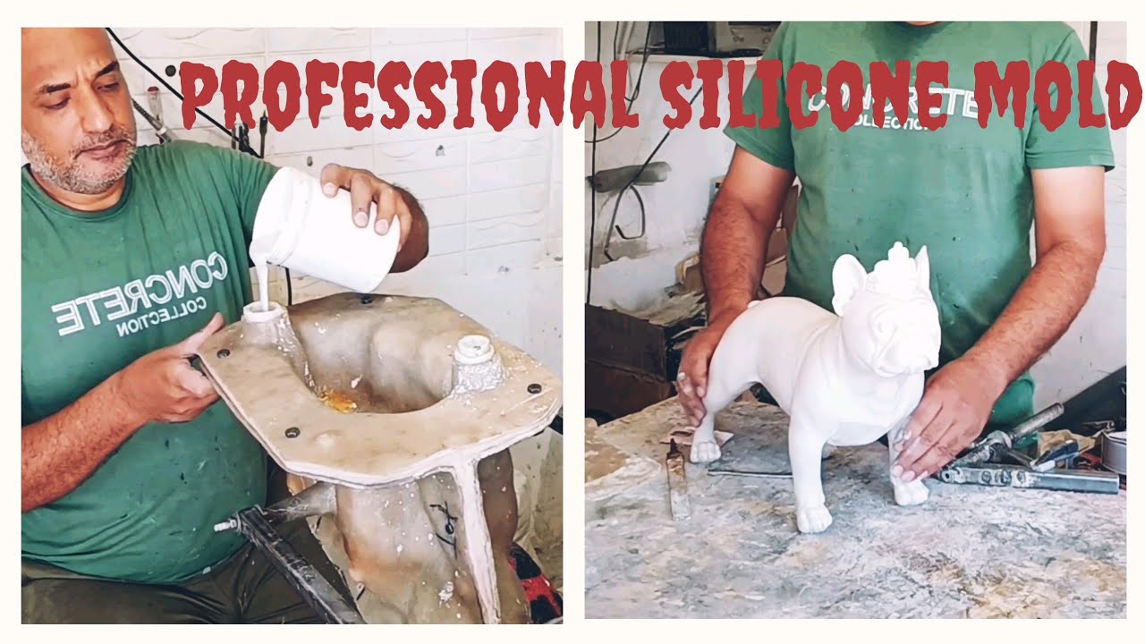 طريقة عمل قالب سيليكون احترافي. الجزء الثالث.  الصب والإنتاج. intricate silicone mold