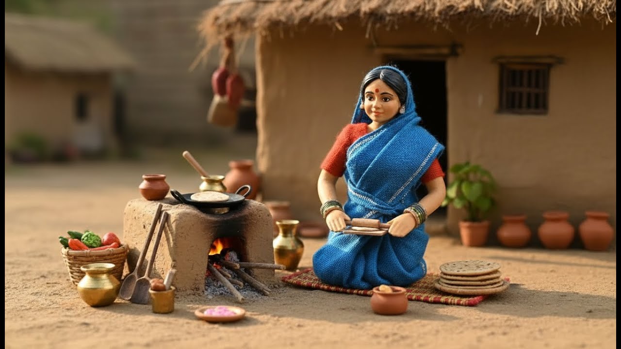 A Rainy Night in a Tiny Village | Miniature Life ASMR & Peaceful Story