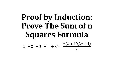 Proof by Induction:  Prove The Sum of n Squares Formula