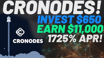 CRONODES! Turn $650 Investment Into $11,000 Profit! How To Step By Step Tutorial!