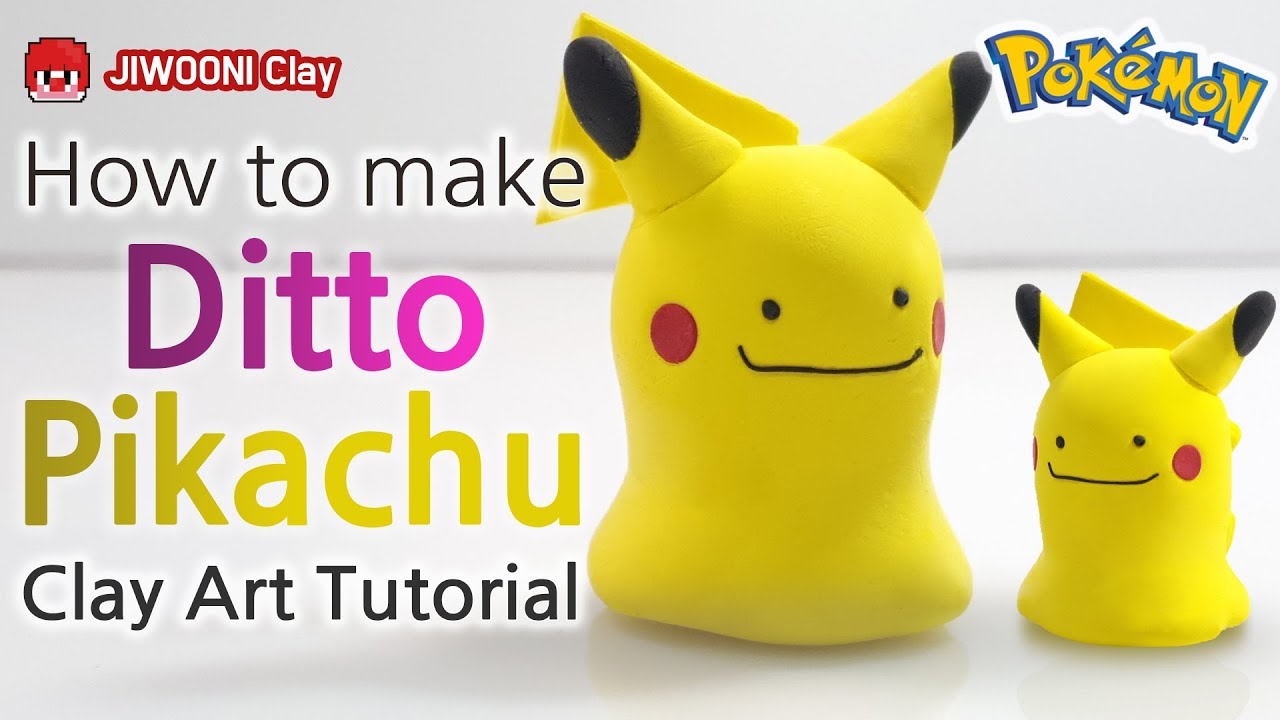 Diy 粘土でポケモンメタモンピカチュウ作り方 クレイアートポケモン How To Make Pokemon Ditto Pikachu With Clay Youtube