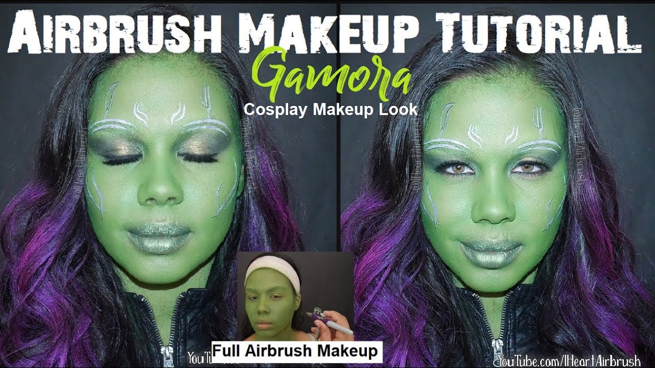 Gamora Full Airbrush Makeup Look YouTube