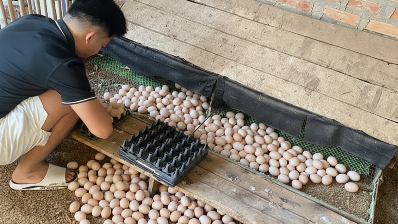 Massive Fresh Egg Collection in Chicken Coop | Daily Poultry Farm Harvest Routine - Bo Farm.