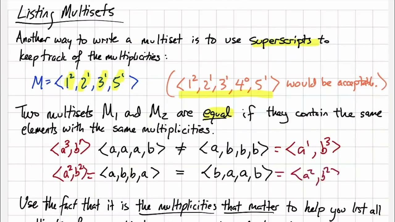 2.4A - Multisets and Multichooses - MATH 120 - YouTube