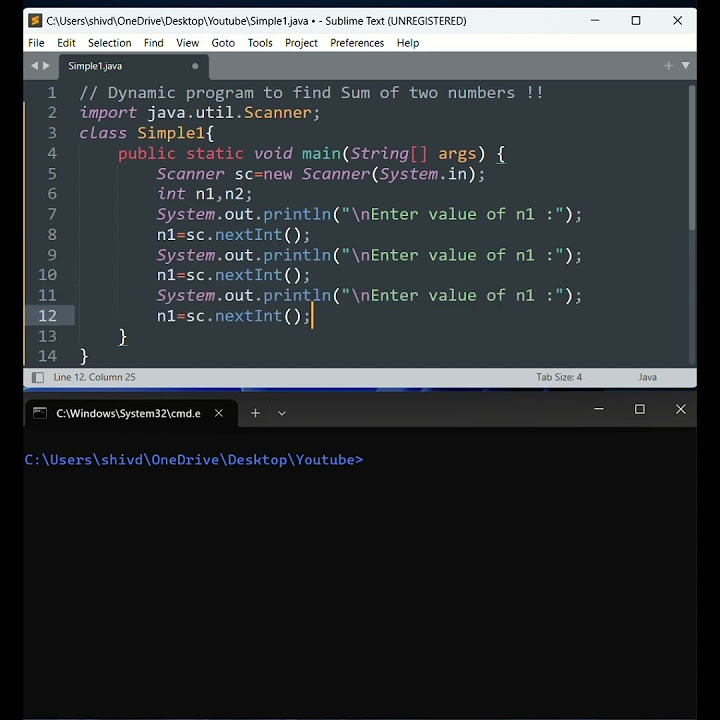 Java program to find Sum of numbers using Scanner class || user input ...