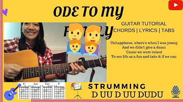 Ode to my family Guitar Tutorial ni Ate B CHORDS | TABS | Lyrics