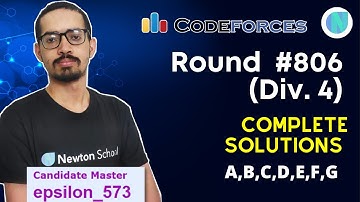 CodeForces Round #806 Div4 || A,B,C,D,E,F,G || Complete Solutions