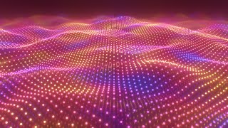 Abstract Ultraviolet Glowing Neon Particle Dot Waves Floating Shine 4K UHD 60fps 1 Hour Video Loop