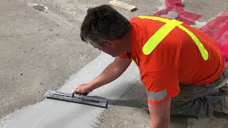 Concrete crack bridging using TF Structural Concrete Repair and flexible mesh tape.