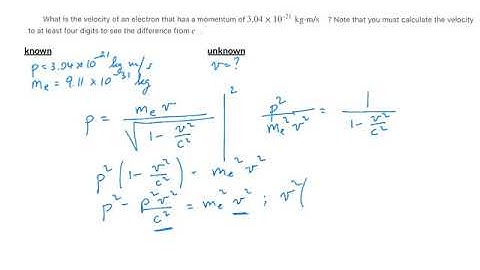 Relativistic Momentum Problem 1