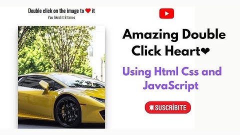 Amazing Double Click Heart Using Html Css and JavaScript