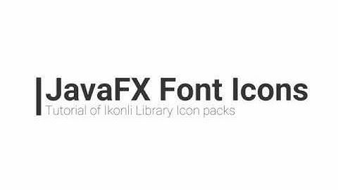 JavaFX Ikonli Font Icon Packs Tutorial (  Font Awesome , DashIcons , DevIcons , etc )
