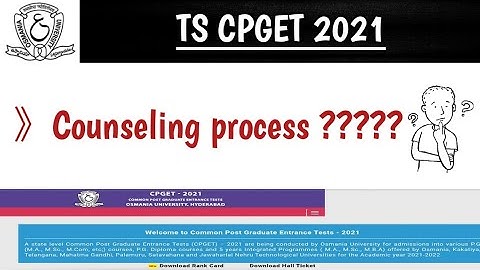 TS CPGET 2021 Counseling update |Certificate verification |TS CPGET 2021.