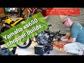 Yamaha XS650 chopper build. Cutting the frame for the hardtail kit