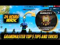 GRANDMASTER TOP 1😍TIPS &amp; TRICKS || 1 दिन k अंदर HEROIC 😨GARENA FREE FIRE