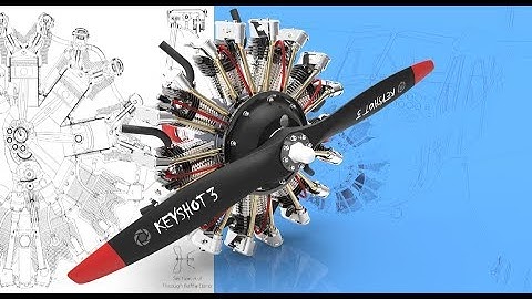 25.  Olsryd 9 cylinder Radial Engine || Free download 3D model