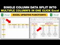 How to split one column data into multiple columns in Excel | Wraprows and Wrapcols in Excel | Tips