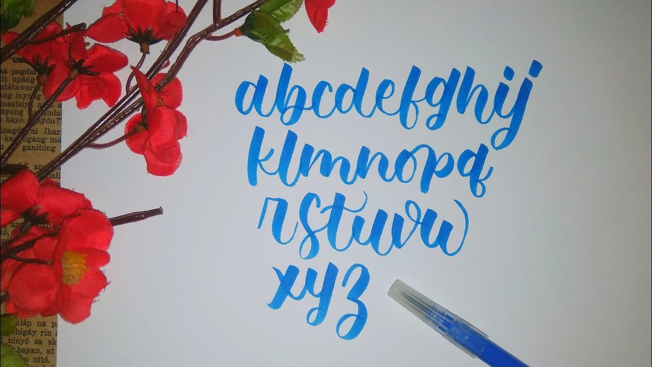 ALPHABET MODERN CALLIGRAPHY USING FABER CASTELL CALLIGRAPHY BRUSH PEN ...