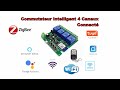 Commutateur  intelligent4 canaux connecte zigbee  tuya