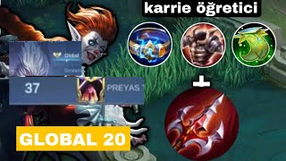 GLOBAL 20 KARRİEDEN KARRİE ÖĞRETİCİ KARRİE NASIL OYNANIR ADC NASIL OYNANIR MOBİLE LEGENDS BANG