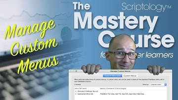 Lesson #11: The environment - Manage Custom Menus - Scriptology Mastery Course for FileMaker