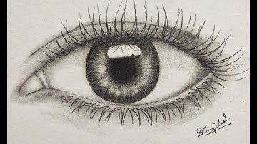 How to Draw Realistic Eye Using charcoal pencil | Realistic Eye Drawing | Tutorial | Pencil Drawing