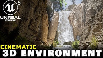 Cave Waterfall Unreal Engine 3D Environment Tutorial