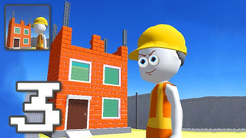 Pro Builder 3D - Gameplay Walkthrough Part 3 - Tutorial Build A Fancy House  (iOS, Android)