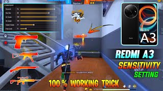 REDMI A3 Free Fire Headshot Setting || Free Fire Sensitivity Setting ( dpi +Hud Settin )