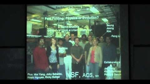 Special Physics Colloquium - The 2009 Sackler Biophysics Prize