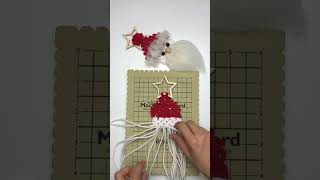 DIY Macrame Santa Claus decoration 🎅🏻#macrametutorial #christmas #macrame #christmasornaments #diy