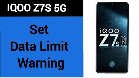 how to set data limit warning, iqoo Z7s 5G me data limit kaise set karen