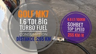 Top Speed 255Kmh Golf 7 16 Tdi Big Turbo Fuel Consumption 265Km 46Lt100Km Yakıt Tüketimi