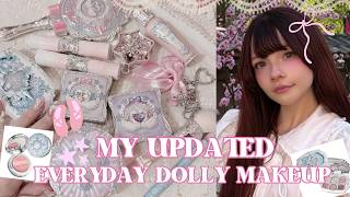 Everyday Dolly Makeup Tutorial 🎀 My Updated Makeup Routine + Flower Knows NEW COLLECTION Review! screenshot 1