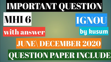 MHI 6| IMPORTANT QUESTION WITH ANSWER| भारत में सामाजिक संरचना के युग से होता हुआ विकास| | IGNOU