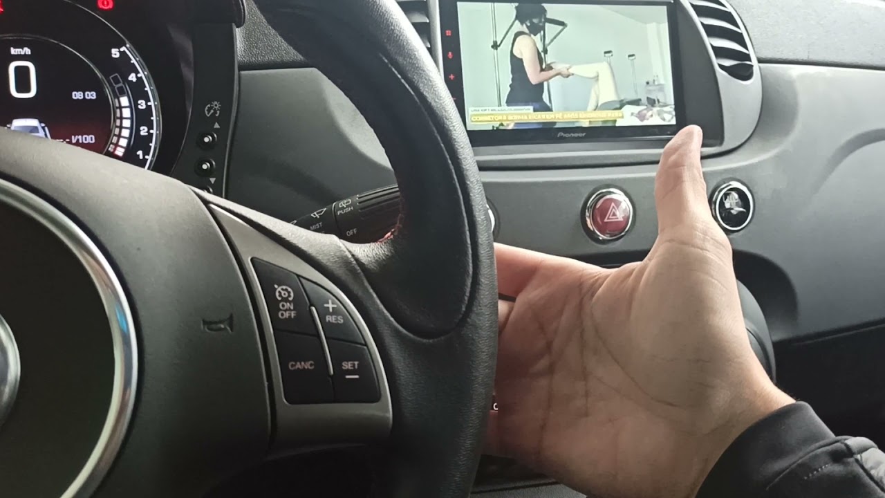 Fiat 500 Abarth - Central Multimídia Pioneer Carplay e Android Auto sem fio - ArtsomAuto