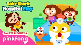 Tiga Monyet Kecil | Kartun Anak | Main Rumah Sakit Bayi Hiu | Baby Shark Indonesia by Lagu Anak - Baby Shark Pinkfong Indonesia 74,034 views 1 month ago 9 minutes, 12 seconds