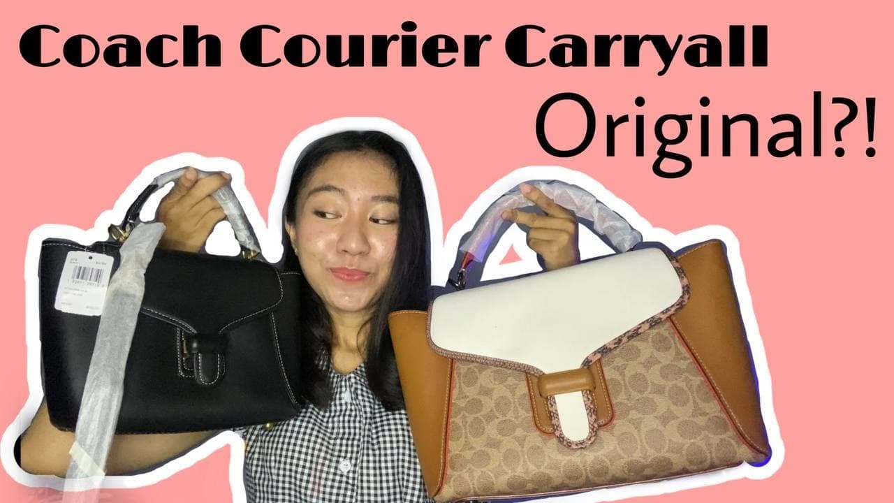 Coach Courier Carryall 23 and Regular Size Original Review - YouTube