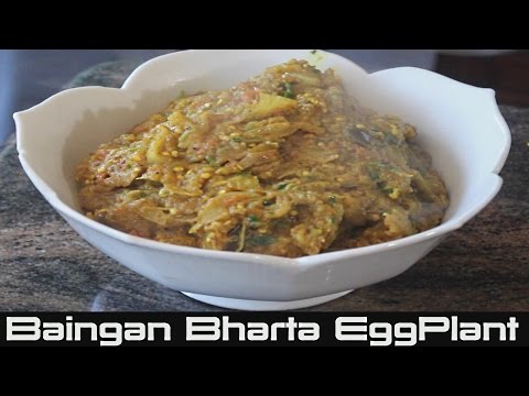 Traditional Punjabi Style Baingan Bharta Microwave Oven Eggplant Bharta Recipe-11-08-2015