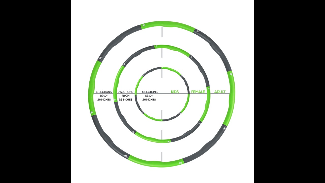 Eshma Hula Hoop Adjustable 8 Section for Men's, Women's & Kids