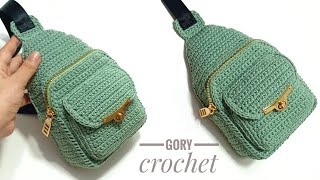 كروشيه شنطة صدر او باك موديل مميز وأنيق Crochet bag/Bolso de crochet/Bolsa de crochê/Tas rajutan