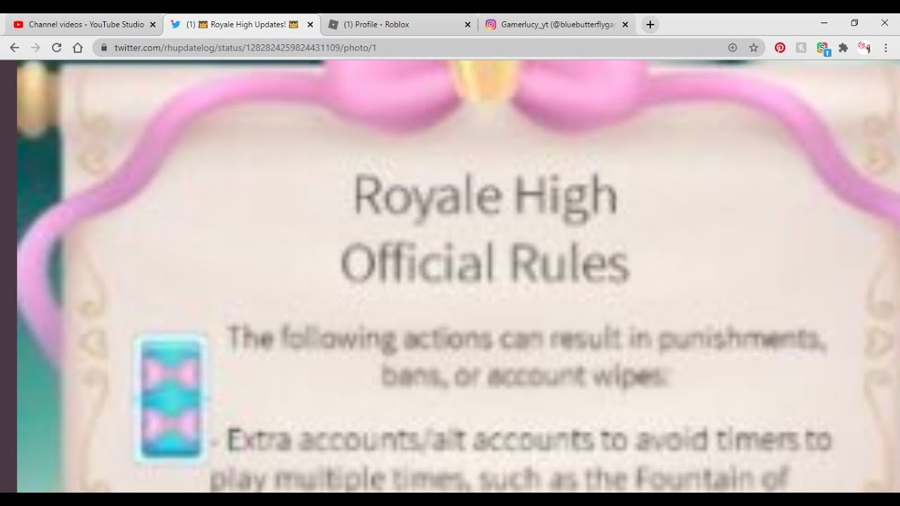 New Royal High Rules And Update On Faces Youtube - roblox studio rules