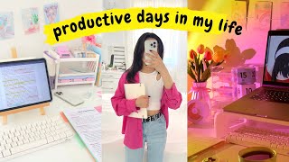 72 HR productive study vlog 🌻 exam prep, aesthetic setup, self care & packages 📦