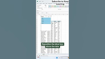 How to insert slicers to quickly filter data #excel #tutorial #shorts