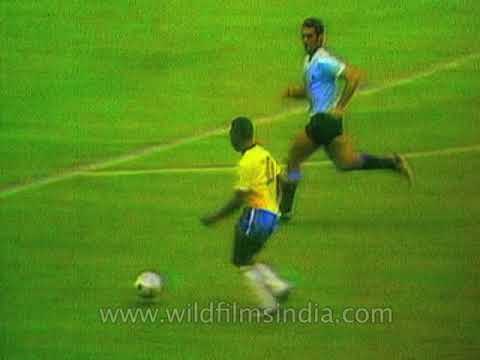 Pelé, Brazilian footballer hits his first goal against Wales in 1958